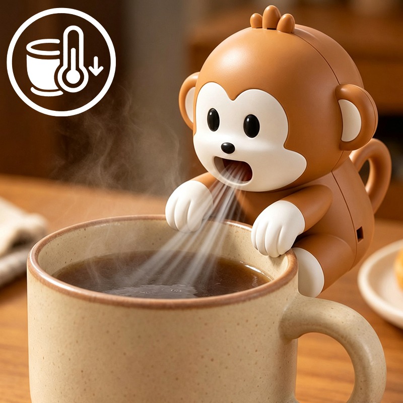Baby Food Kids - Portable Monkey Shaped Food Cooling Fan