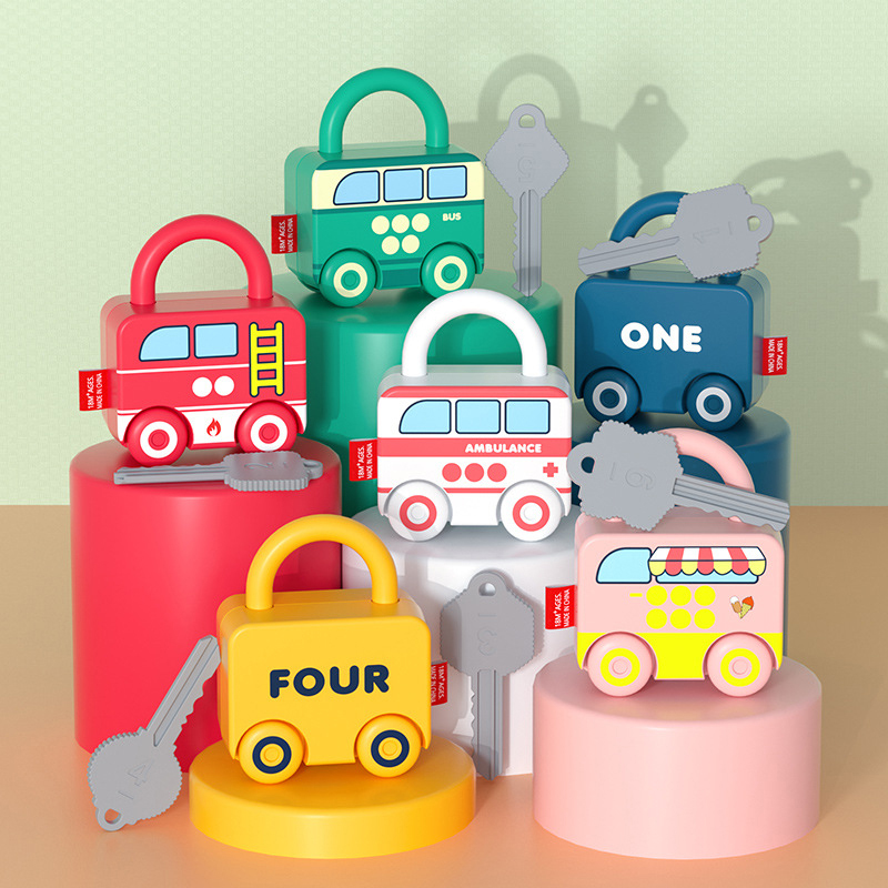 Baby Food Eat - Baby Learning Lock with Key Car