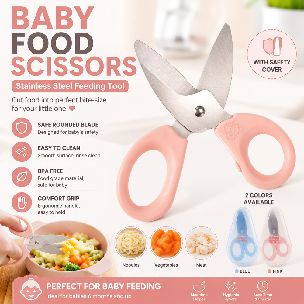 Baby Food Kids - Baby Food Scissors Stainless Steel Baby