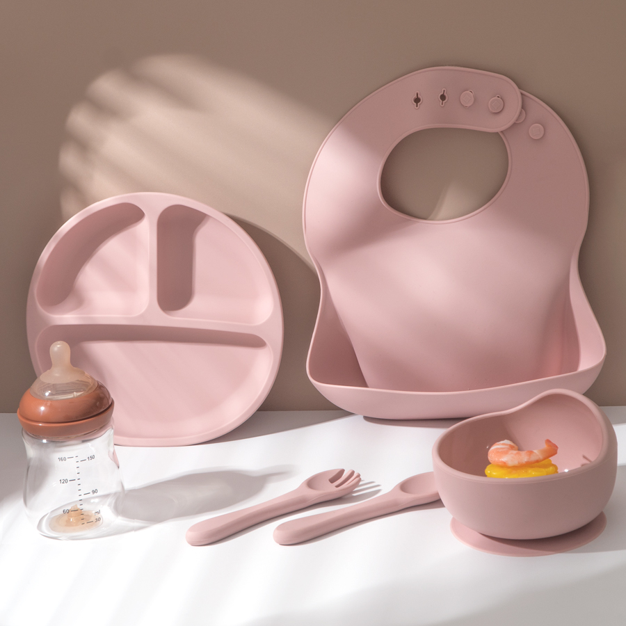 5Pcs Baby Silicone Feeding Set - Baby Food Kit review and price