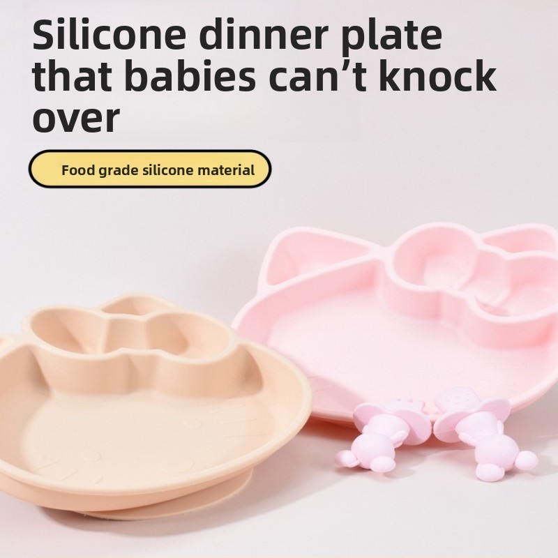BPA freeCartoon Silicone Divid - Plate Suction Toddler review and price