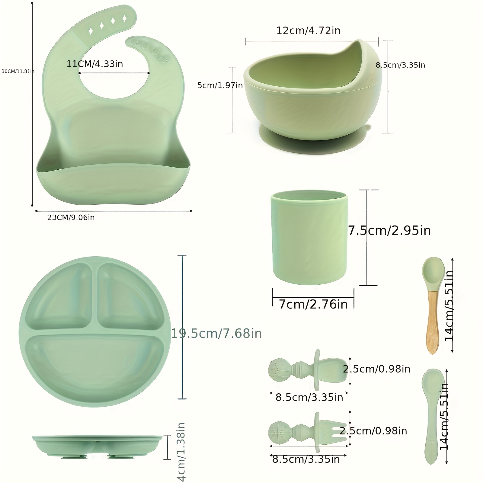 8-Piece Silicone Baby Feeding  - Plate Suction Toddler review and price