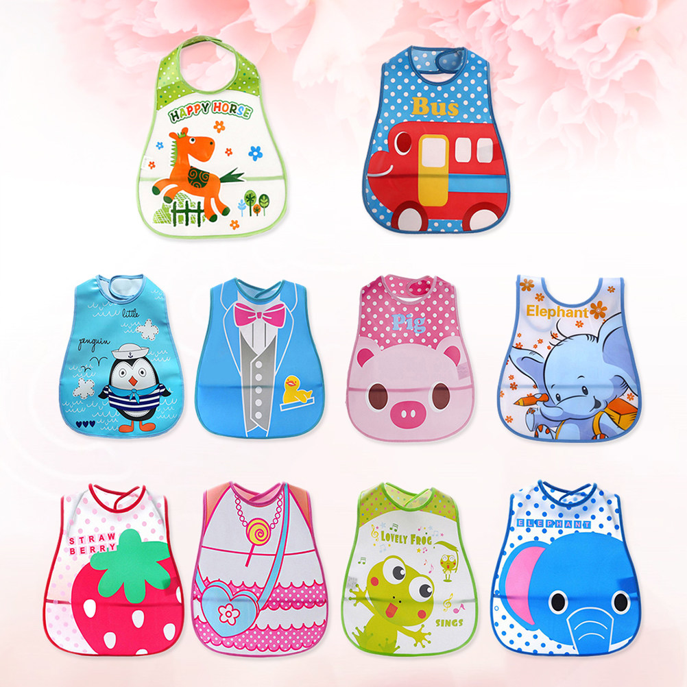 10 Pcs Baby Drool Bibs Food Fe - Baby Food Eat review and price