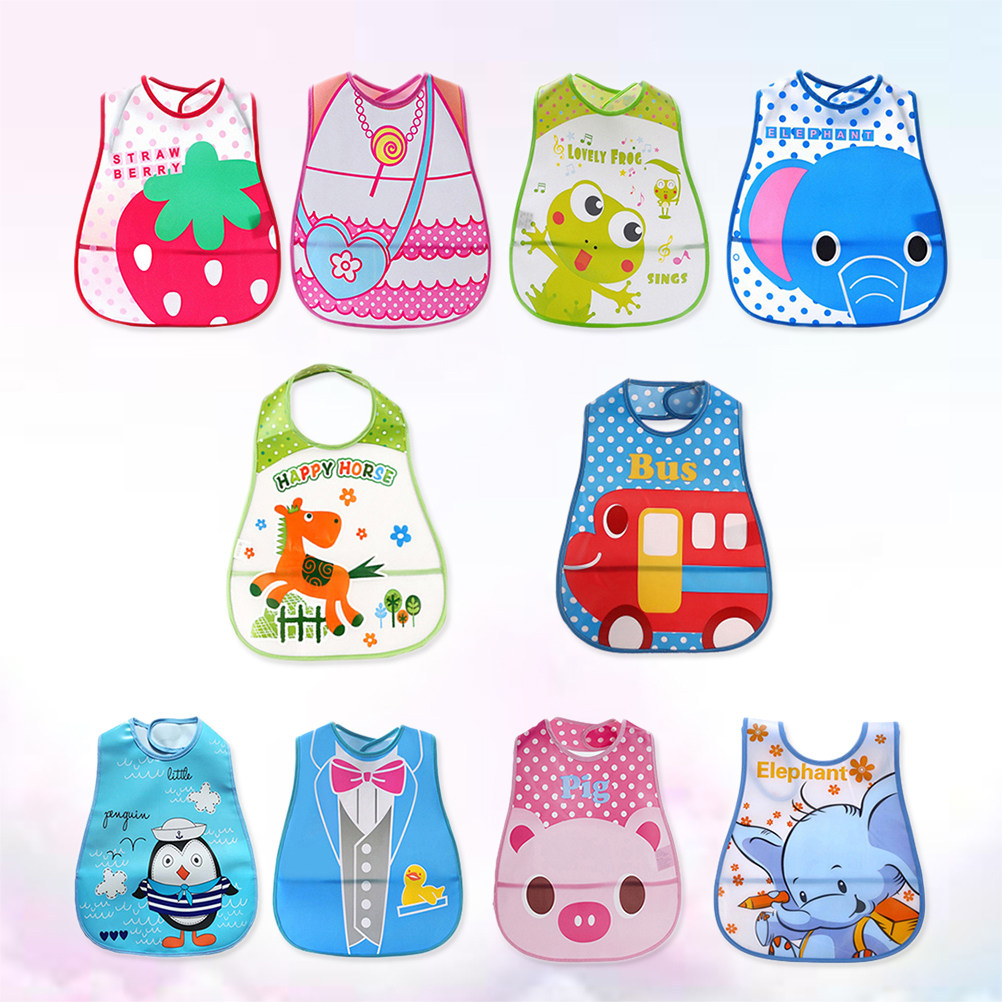 10 Pcs Baby Drool Bibs Food Fe - Baby Food Eat review and price