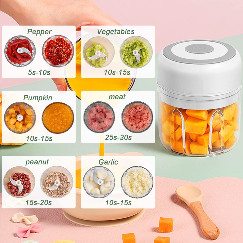 250ML Electric Garlic Grinder  - Baby Food Masher review and price