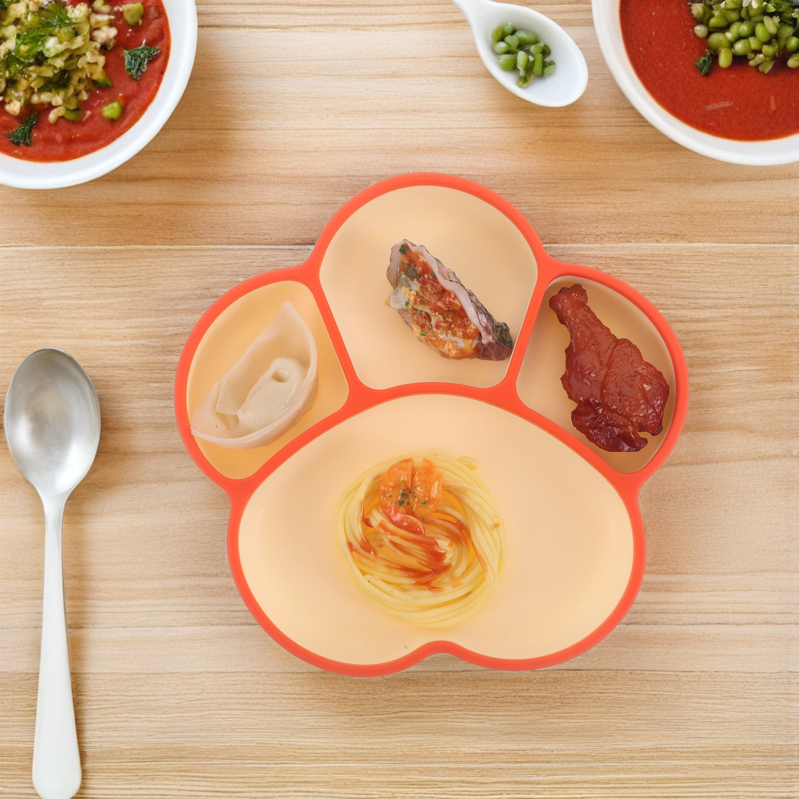 Paw Shaped Silicone Baby Sucti - Plate Suction Toddler review and price