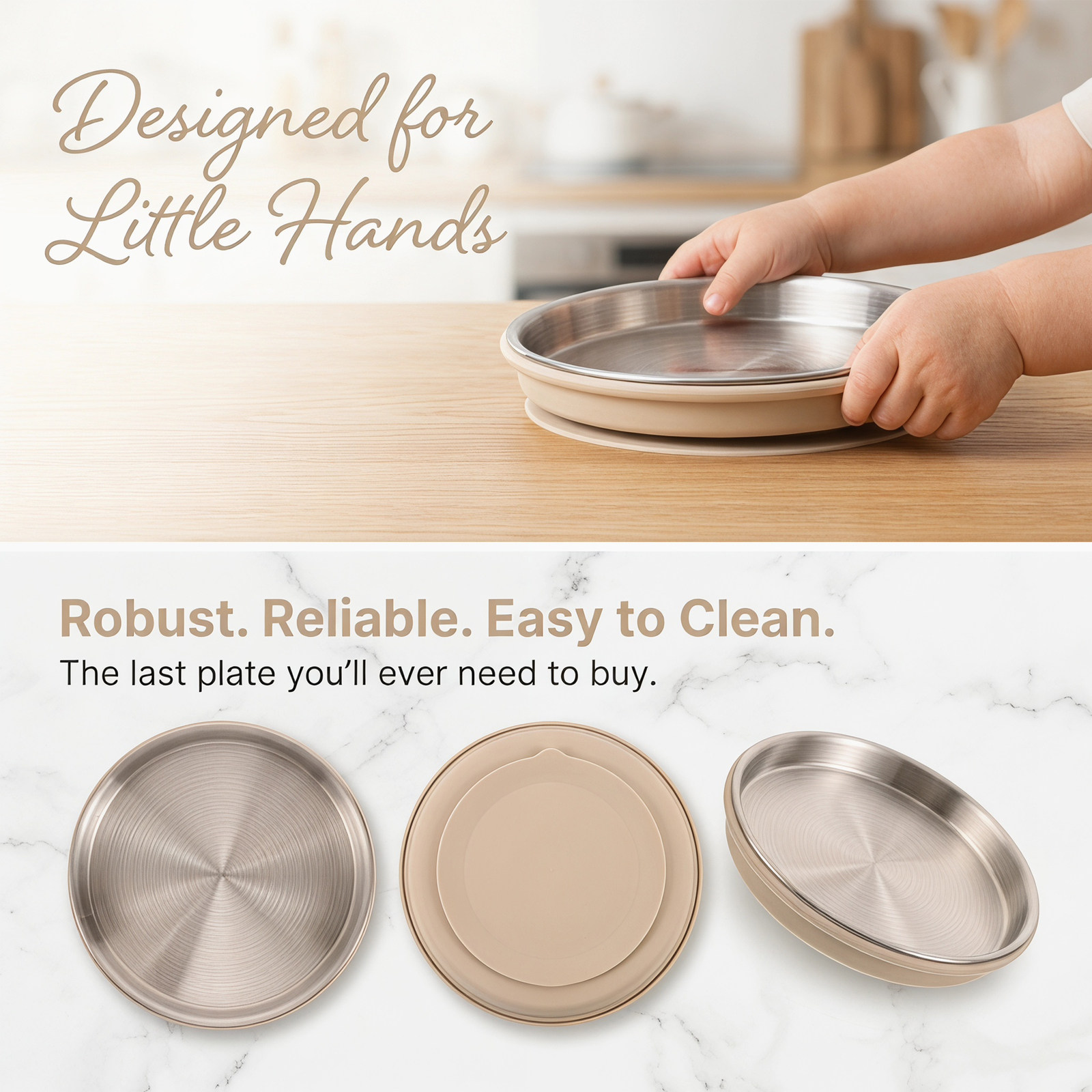 Stainless Steel Baby Feeding P - Plate Suction Toddler review and price